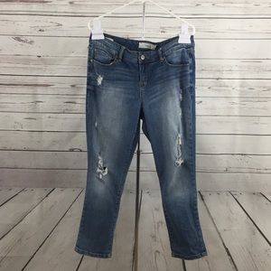 TORRID Medium Wash Distressed Skinny Jeans